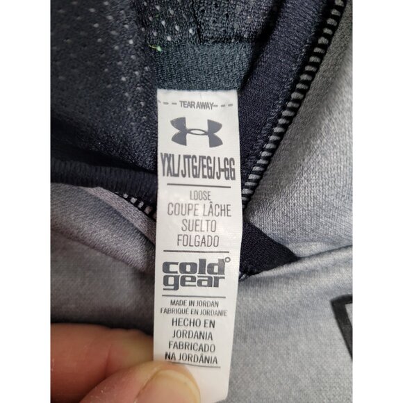 Under Armor Women's Pullover Hoodie Cold Gear Gray Fleece Size YXL Girls Women S - Picture 5 of 6